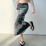 Litlookz Studio Y2K Low Rise Midi Skirt, view 3