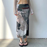 Litlookz Studio Y2K Low Rise Midi Skirt, view 4
