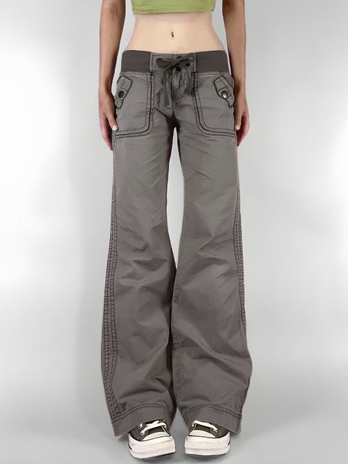 Litlookz Studio Y2K Low Waist Drawstring Pants