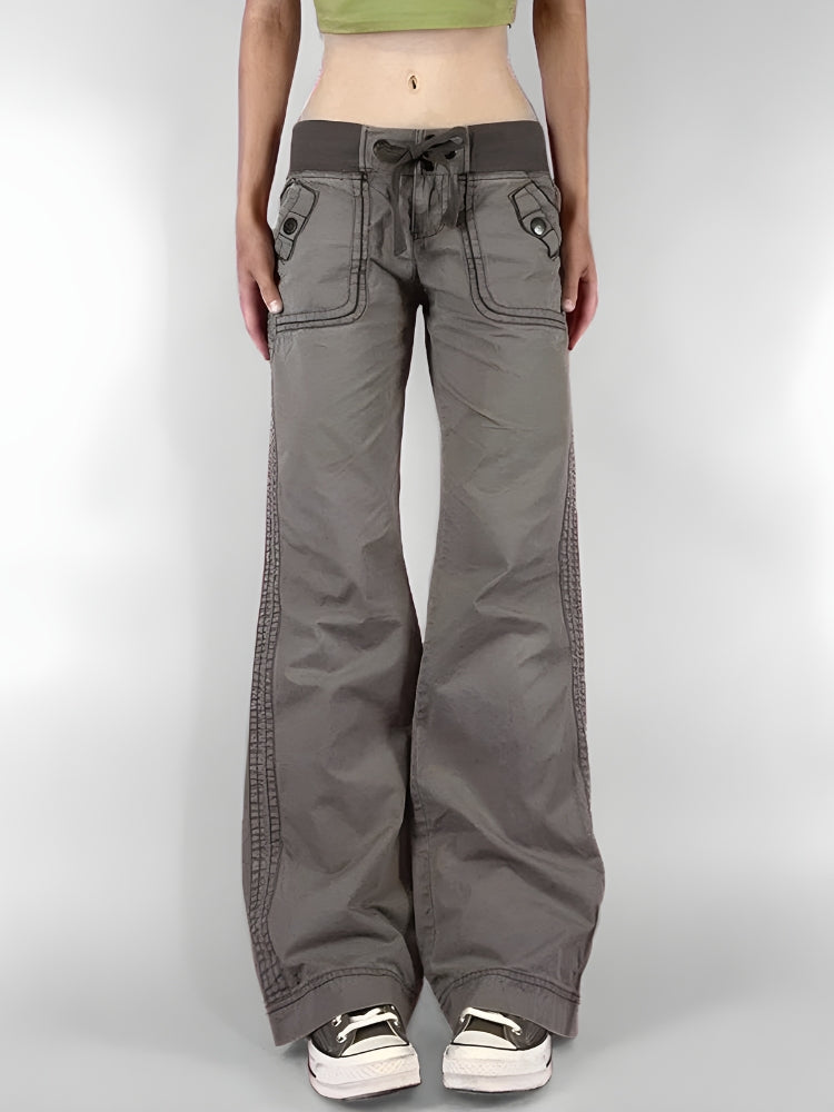 Litlookz Studio Y2K Low Waist Drawstring Pants