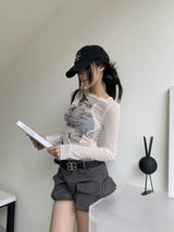 Litlookz Studio Y2K Mesh Top, view 2