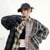 Litlookz Studio Y2K Multi Pattern Plaid Shirt, view 2