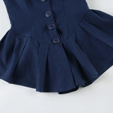 Litlookz Studio Y2K Nautical Button Mini Dress, view 6