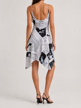Litlookz Studio Y2K Newspaper Midi Dress, view 2