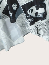 Litlookz Studio Y2K Newspaper Midi Dress, view 6