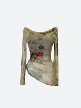Litlookz Studio Y2K Off Shoulder Asymmetric Top, view 4