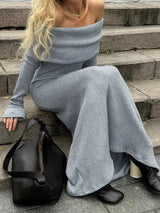 Litlookz Studio Y2K Off- Shoulder Maxi Dress, view 4