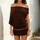 Litlookz Studio Y2K Off Shoulder Ruched Mini Dress, view 2