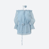Litlookz Studio Y2K Off Shoulder Ruffled Mini Dress, view 4
