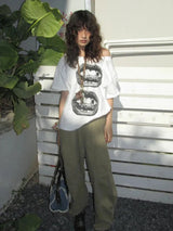 Litlookz Studio Y2K One Shoulder Lips Tee, view 3