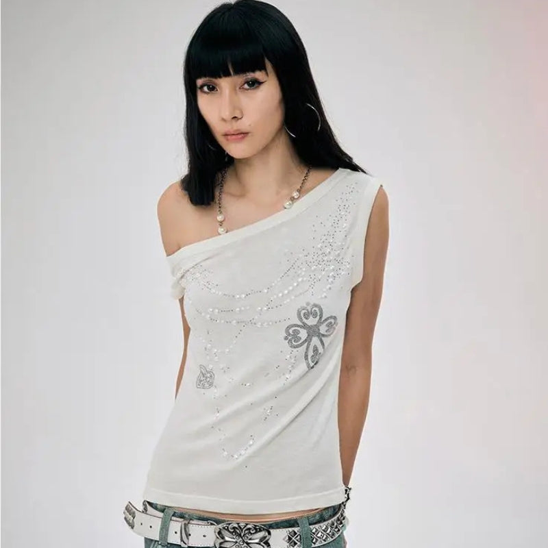 Litlookz Studio Y2K One Shoulder Top