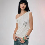 Litlookz Studio Y2K One Shoulder Top, view 2