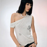 Litlookz Studio Y2K One Shoulder Top, view 3