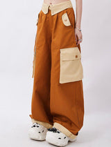 Litlookz Studio Y2K Orange Cargo Pants, view 3