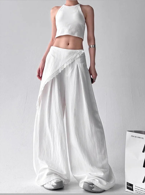 Litlookz Studio Y2K Overlay Wide Leg Pants