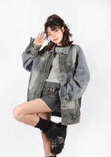 Litlookz Studio Y2K Oversized Denim Jacket, view 4