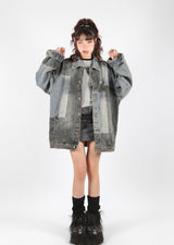 Litlookz Studio Y2K Oversized Denim Jacket, view 5