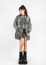 Litlookz Studio Y2K Oversized Denim Jacket, view 6