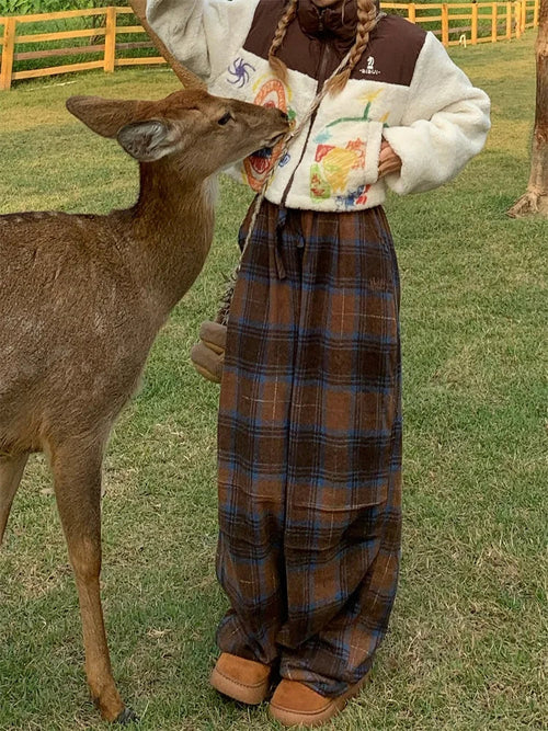 Litlookz Studio Y2K Oversized Plaid Sweatpants