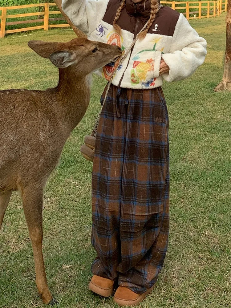 Litlookz Studio Y2K Oversized Plaid Sweatpants