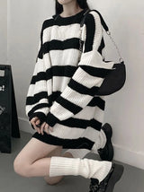 Litlookz Studio Y2K Oversized Striped Knit Sweater, view 3