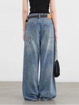 Litlookz Studio Y2K Paint Splatter Jeans, view 2