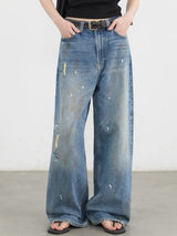 Litlookz Studio Y2K Paint Splatter Jeans, view 3