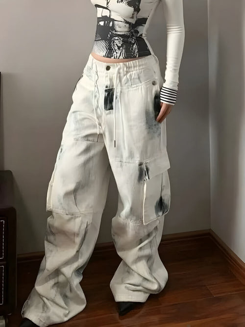 Litlookz Studio Y2K Painted Cargo Pants