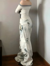 Litlookz Studio Y2K Painted Cargo Pants, view 2
