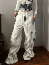 Litlookz Studio Y2K Painted Cargo Pants, view 3
