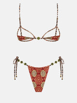 Litlookz Studio Y2K Paisley Bikini Set, view 4
