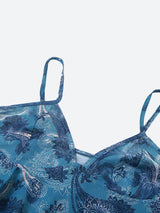 Litlookz Studio Y2K Paisley Mesh Crop Top, view 4