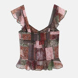 Litlookz Studio Y2K Paisley Mesh Top, view 2