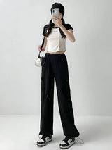 Litlookz Studio Y2K Parachute Cargo Pants, view 5