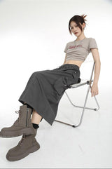 Litlookz Studio Y2K Parachute Maxi Skirt, view 2
