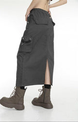 Litlookz Studio Y2K Parachute Maxi Skirt, view 4