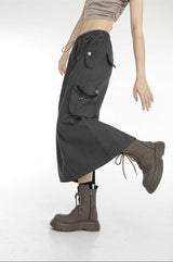 Litlookz Studio Y2K Parachute Maxi Skirt, view 5