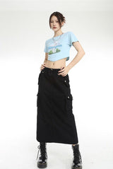 Litlookz Studio Y2K Parachute Maxi Skirt, view 6