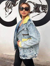 Litlookz Studio Y2K Patchwork Denim Jacket, view 4