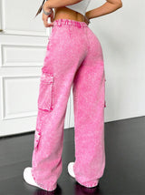 Litlookz Studio Y2K Pink Cargo Pants, view 2