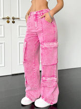 Litlookz Studio Y2K Pink Cargo Pants, view 3