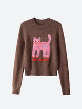 Litlookz Studio Y2K Pink Cat Sweater, view 4