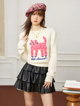 Litlookz Studio Y2K Pink Cat Sweater, view 5