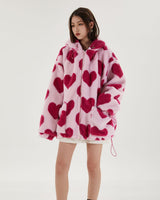 Litlookz Studio Y2K Pink Heart Pattern Jacket, view 3