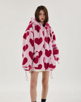 Litlookz Studio Y2K Pink Heart Pattern Jacket, view 4