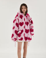 Litlookz Studio Y2K Pink Heart Pattern Jacket, view 5
