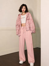 Litlookz Studio Y2K Pink Leopard Zip Hoodie, view 2