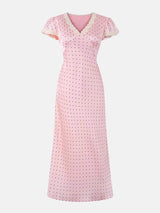 Litlookz Studio Y2K Pink Polka Dot Maxi Dress, view 2