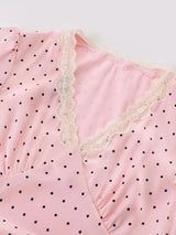 Litlookz Studio Y2K Pink Polka Dot Maxi Dress, view 3