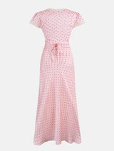 Litlookz Studio Y2K Pink Polka Dot Maxi Dress, view 4